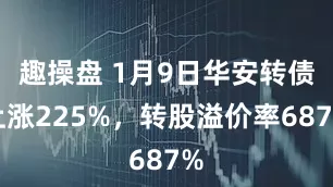 趣操盘 1月9日华安转债上涨225%，转股溢价率687%